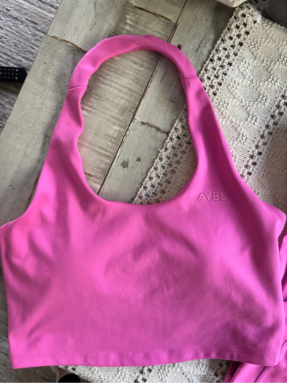 AYBL Pink Leggings and Sports Bra Set - Picture 5 of 14